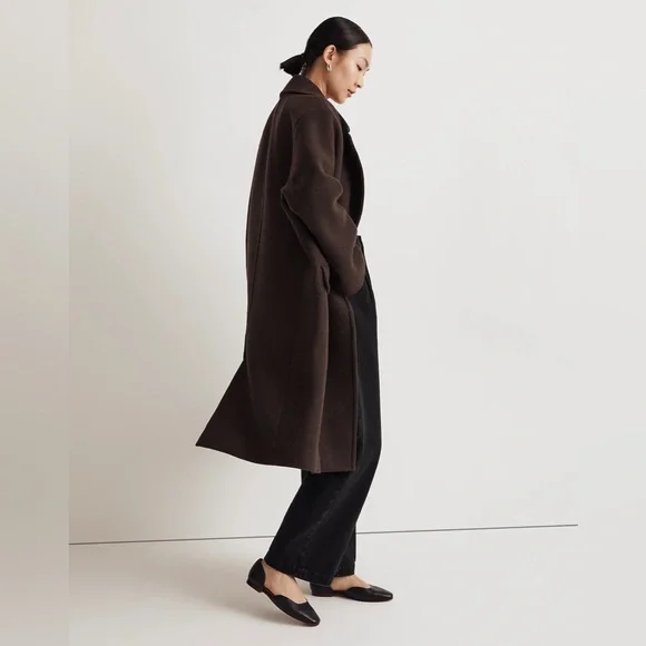 🌈NWT Madewell The Gianna Coat in Insuluxe Fabric oversized 14